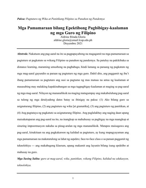 Mga Pamamaraan bilang Epektibong Pagbibigay.